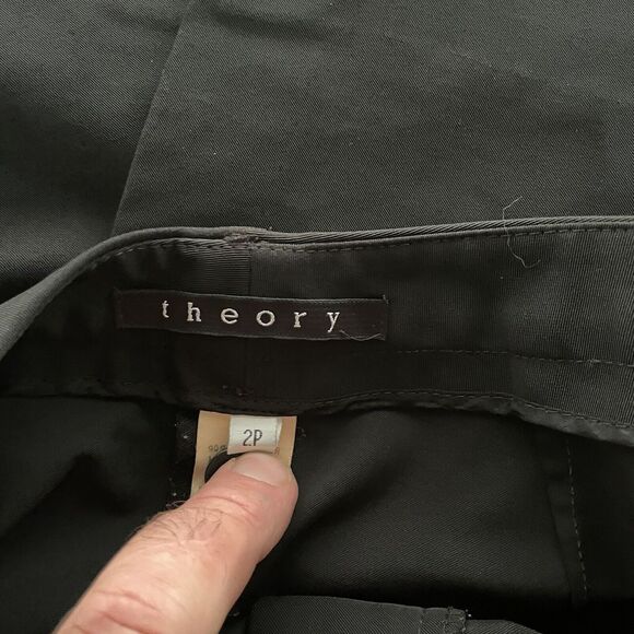 Theory Skirt Black Lightweight Suiting Mini Lightweight Womens Sz 2 Petite - Picture 3 of 7